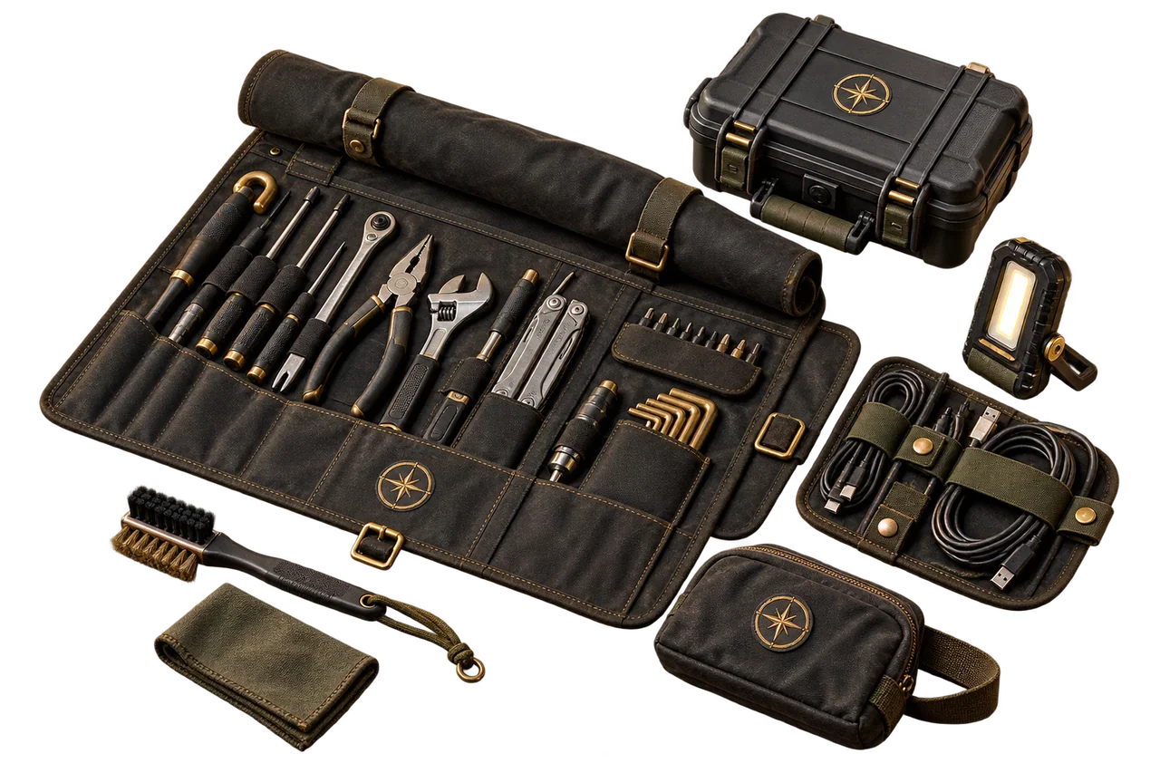 Tools and organized field equipment